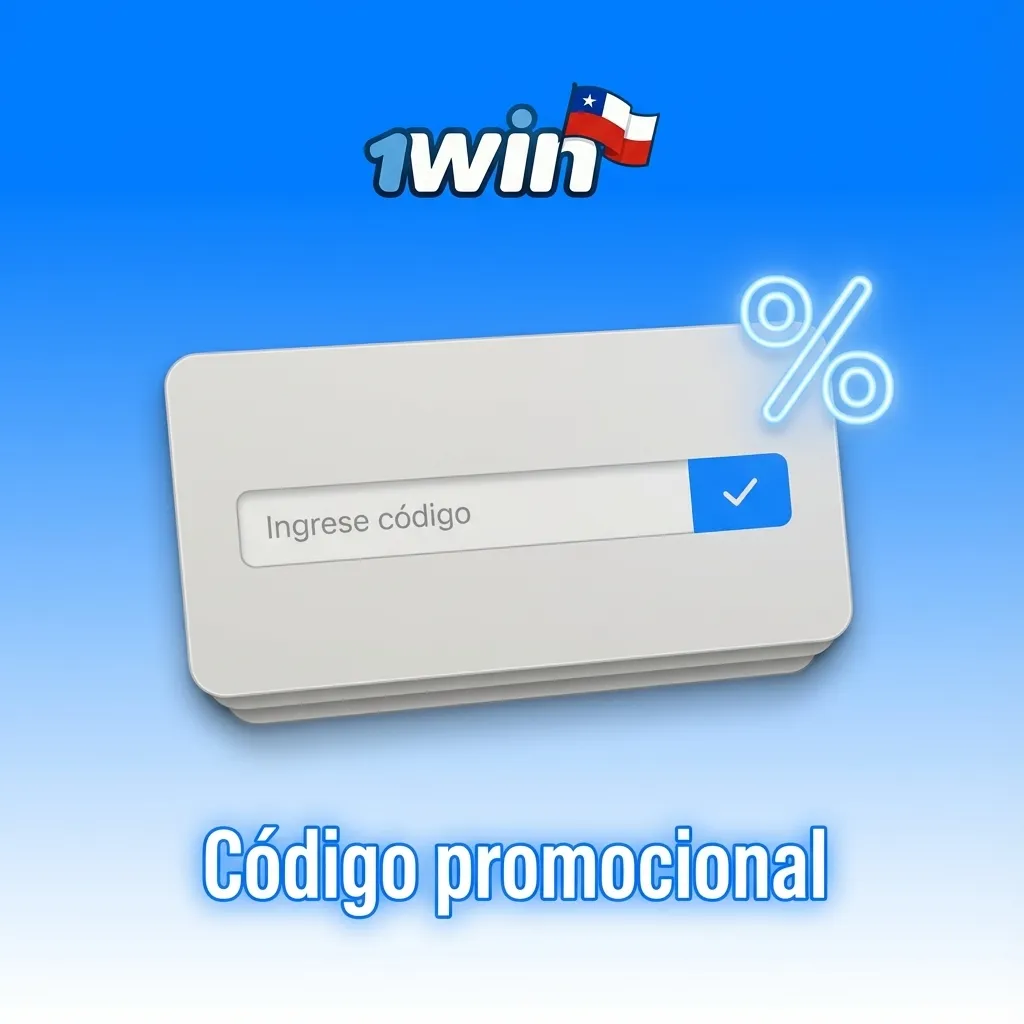 Ilustración con formulario de “código promocional” y tabla de ejemplos CHILE1 y SPORTC para casino y apuestas deportivas