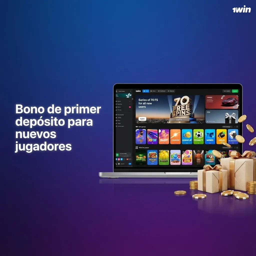 Banner en español anunciando bono de bienvenida de 500 % hasta 1025 USD en el primer depósito para casino y apuestas deportivas