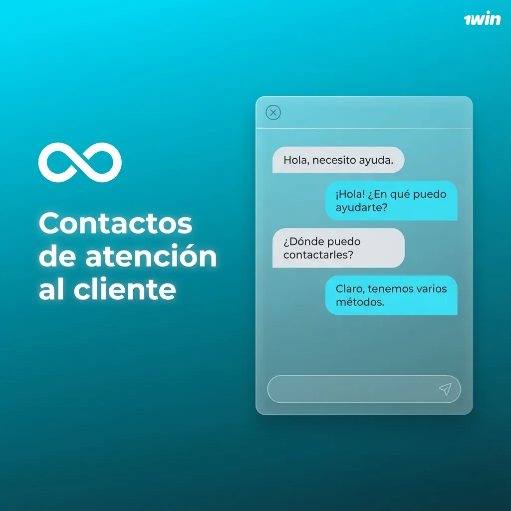 Iconos de chat, correo, teléfono y mensajería junto al título “Contactos de atención al cliente” en español.