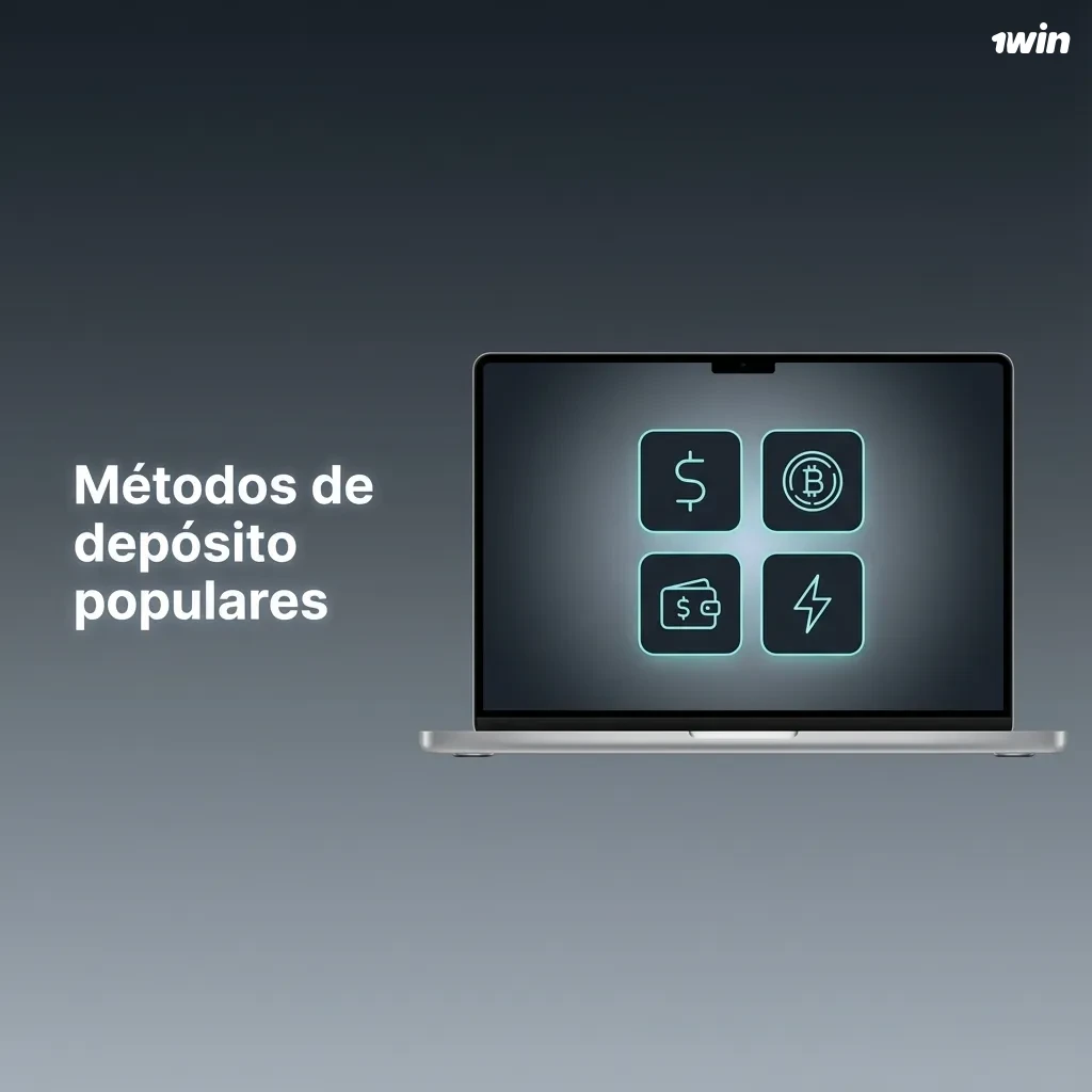 Ilustración de métodos de depósito populares en 1win: tarjetas, billeteras digitales y pasarelas de pago en países hispanohablantes