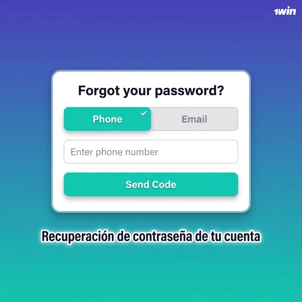 Ilustración de pantalla de recuperación de contraseña con opciones de correo y SMS para restablecer el acceso a la cuenta
