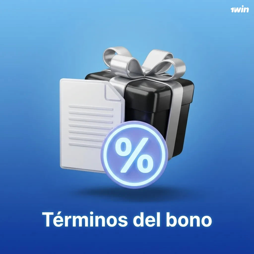 Ilustración de términos de bono de casino en línea con iconos de contrato, dinero, calendario y advertencia
