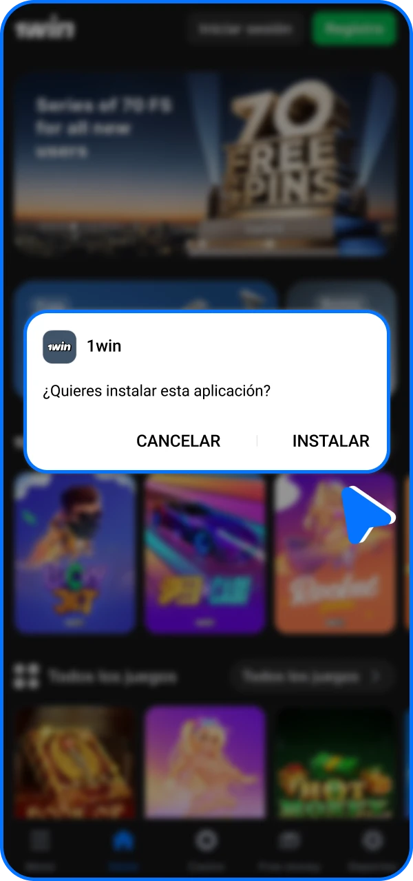 Comience a descargar la aplicación del casino en línea 1win en su teléfono Android para poder jugar en cualquier lugar.