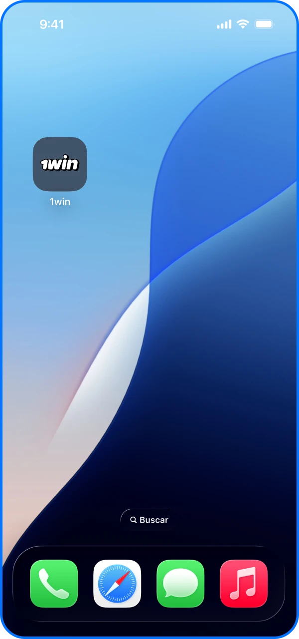 Después de la instalación, el ícono de la aplicación de casino en línea 1win aparecerá en la pantalla de su teléfono iOS.