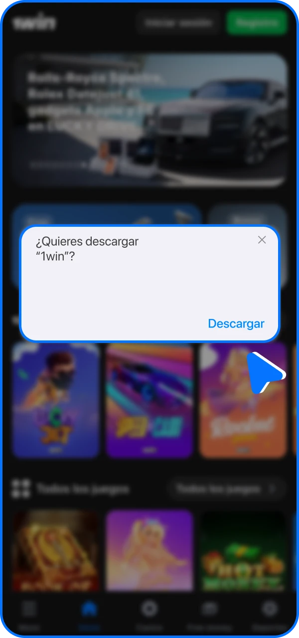 Confirme su deseo de instalar la aplicación de casino en línea 1win en su teléfono iOS.