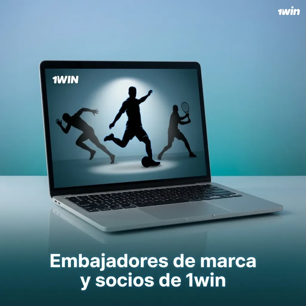 Ilustración de socios de 1win con clubes deportivos, equipos eSports e influencers hispanohablantes