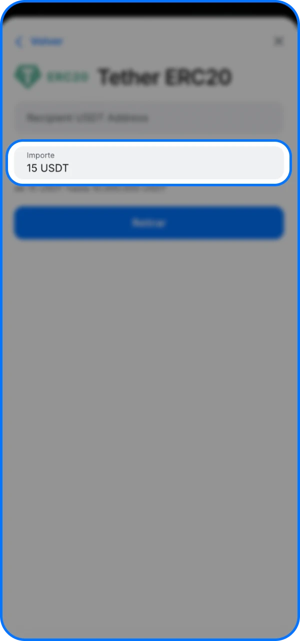 Llena el campo con la cantidad que deseas retirar a tu tarjeta desde tu cuenta en el casino online 1win.