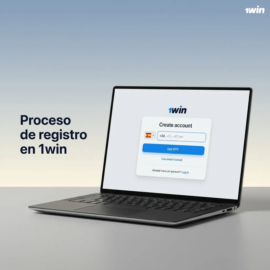 Infografía en español que muestra paso a paso el proceso de registro y primeros depósitos en 1win