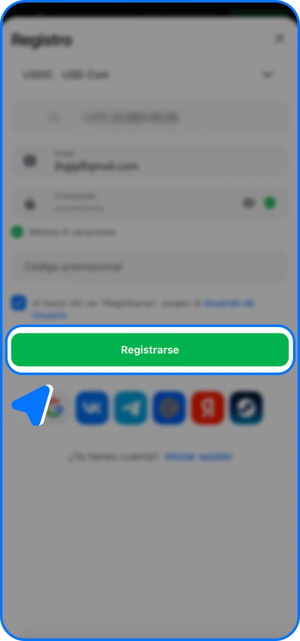 Complete el proceso de registro verificando dos veces su información personal en el casino en línea 1win.