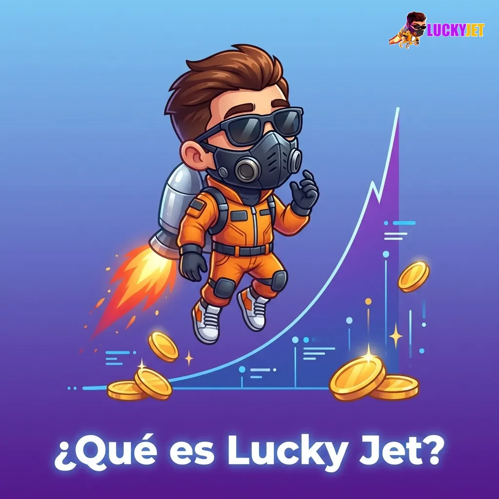 Jetpack character flying upward in Lucky Jet crash game with rising multiplier on 1win Chile platform